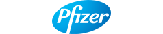 A blue and green logo for pfizer.